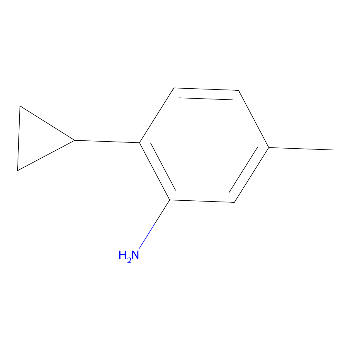 2-Cyclopropyl-5-methylaniline molecular structure, CAS 104902-15-0