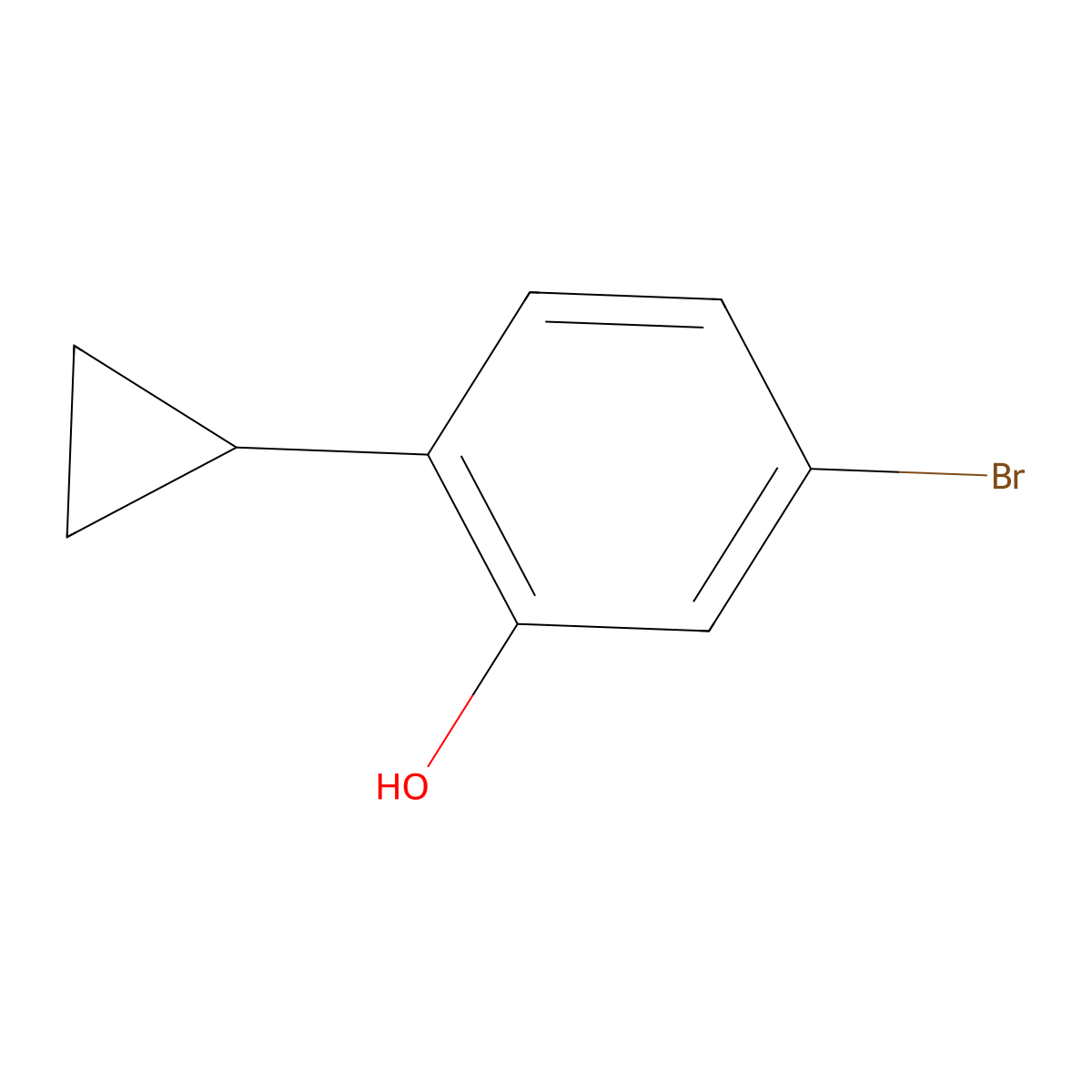 5-Bromo-2-cyclopropylphenol molecular structure, CAS 104902-23-0