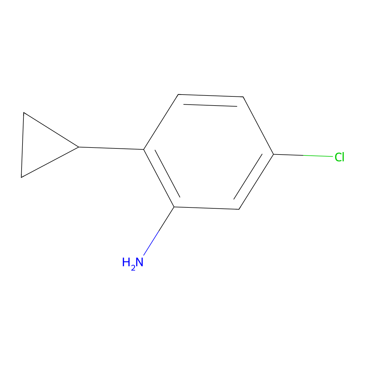 5-Chloro-2-cyclopropylaniline molecular structure, CAS 104902-30-9