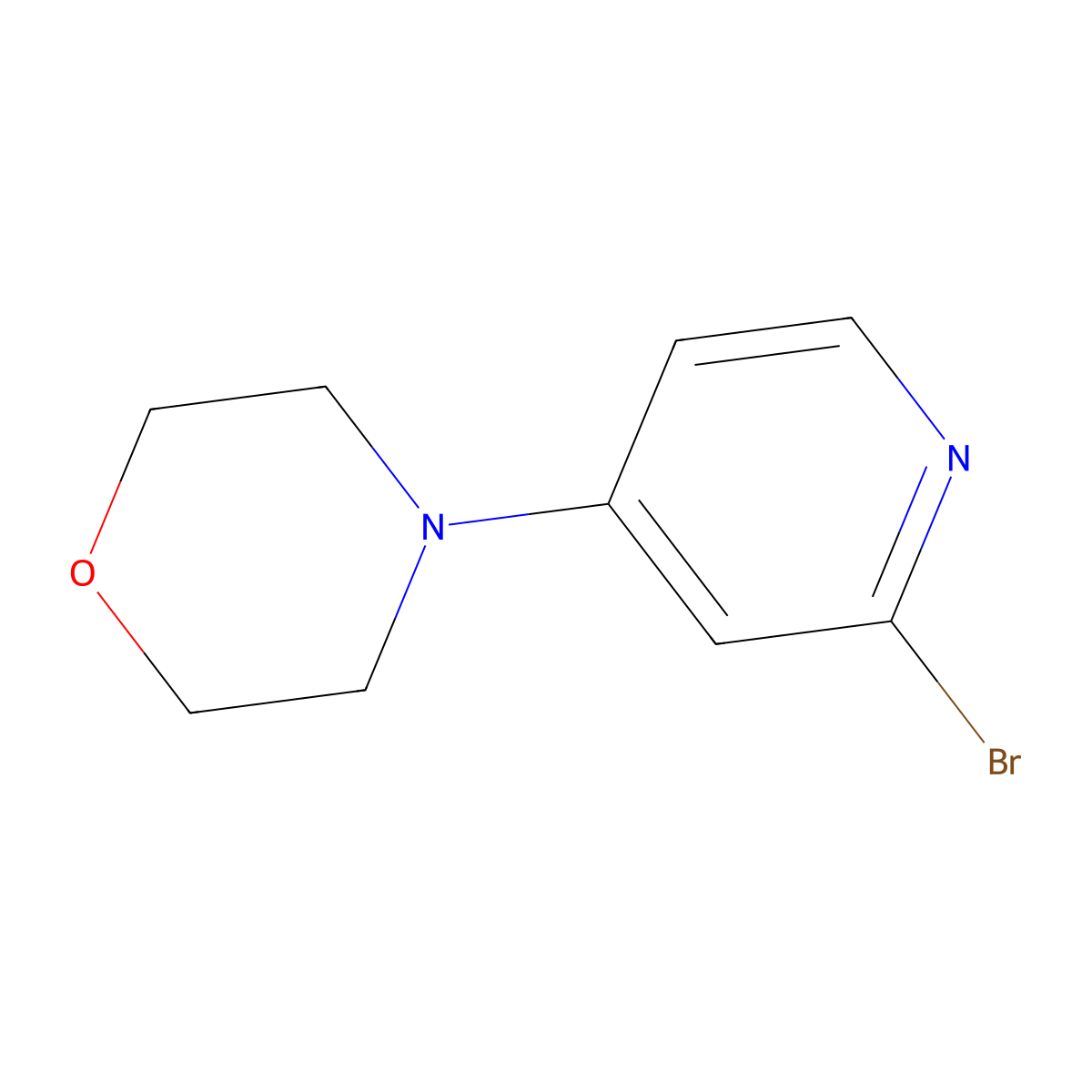 4-(2-Bromopyridin-4-yl)morpholine molecular structure, CAS 1049023-41-7