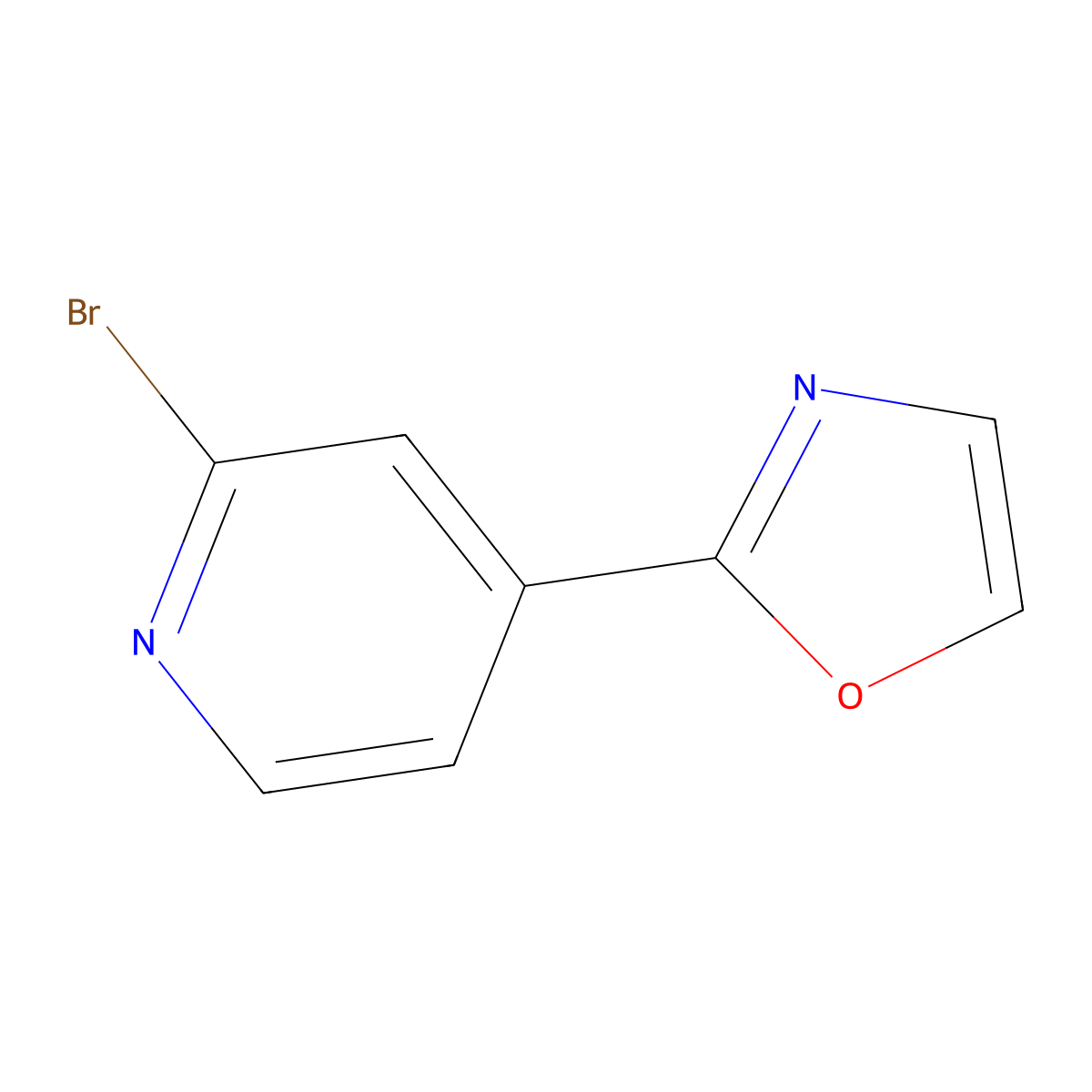 2-(2-Bromopyridin-4-YL)oxazole molecular structure, CAS 1049025-08-2