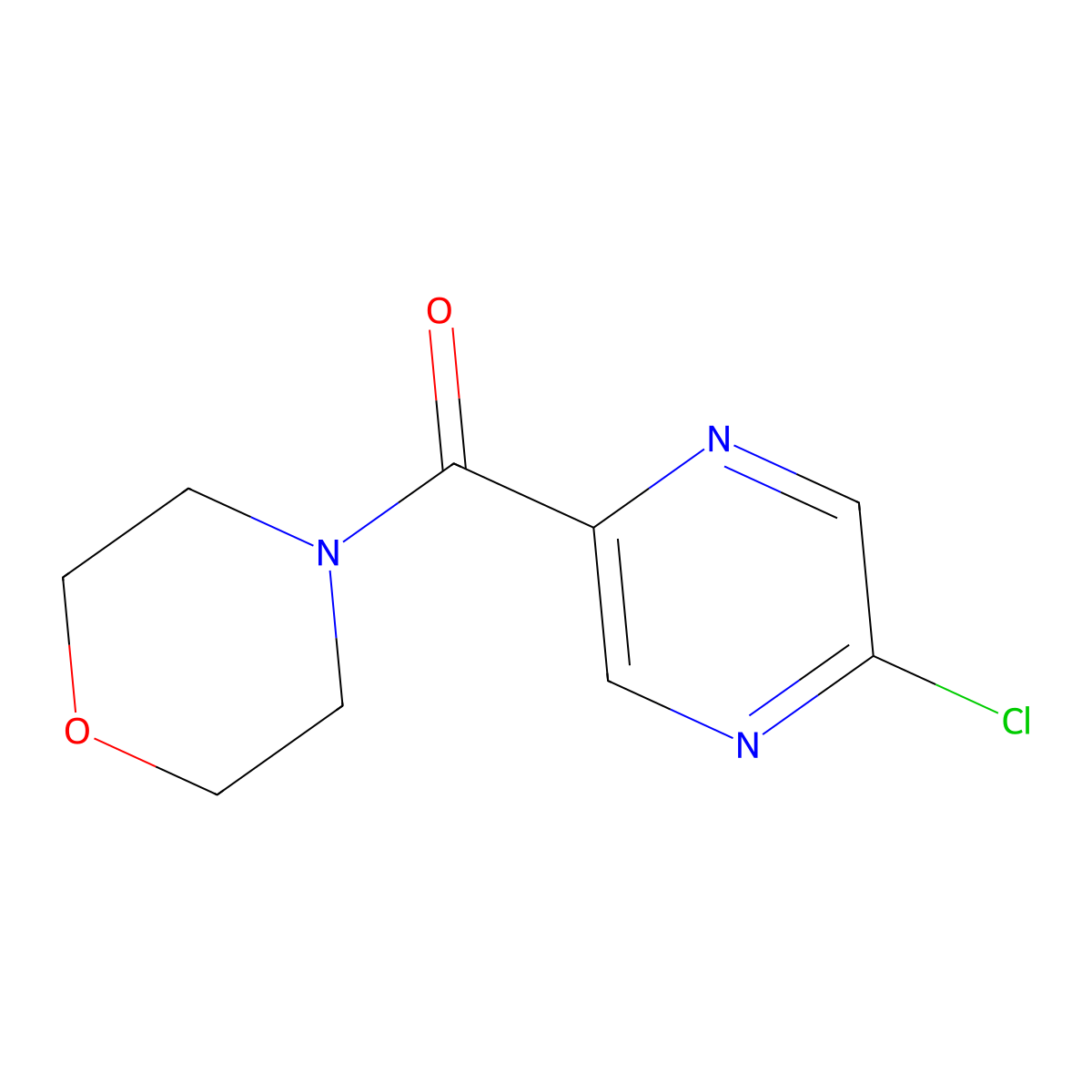 (5-Chloropyrazin-2-yl)(morpholino)methanone molecular structure, CAS 1049025-95-7