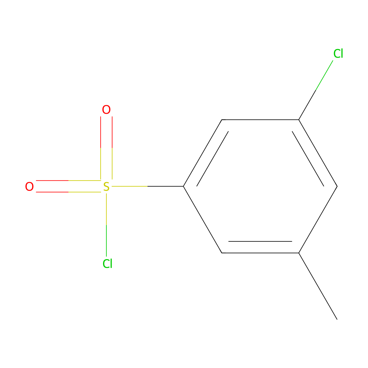 3-Chloro-5-methylbenzenesulfonyl chloride molecular structure, CAS 1049026-35-8