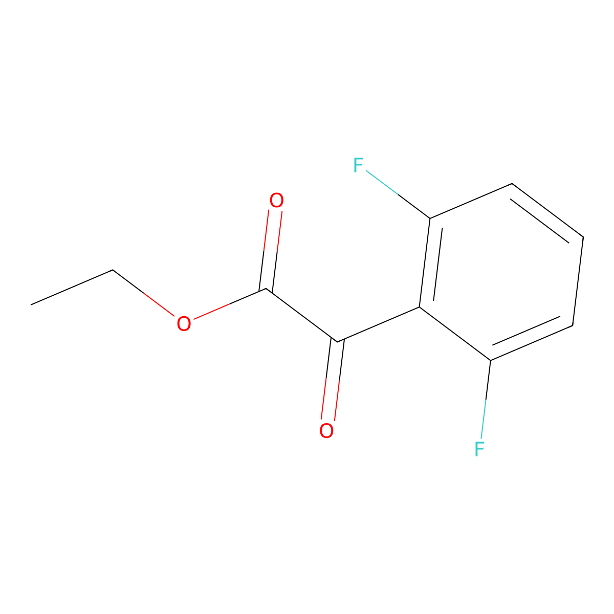 Ethyl 2,6-difluorobenzoylformate molecular structure, CAS 1049030-30-9