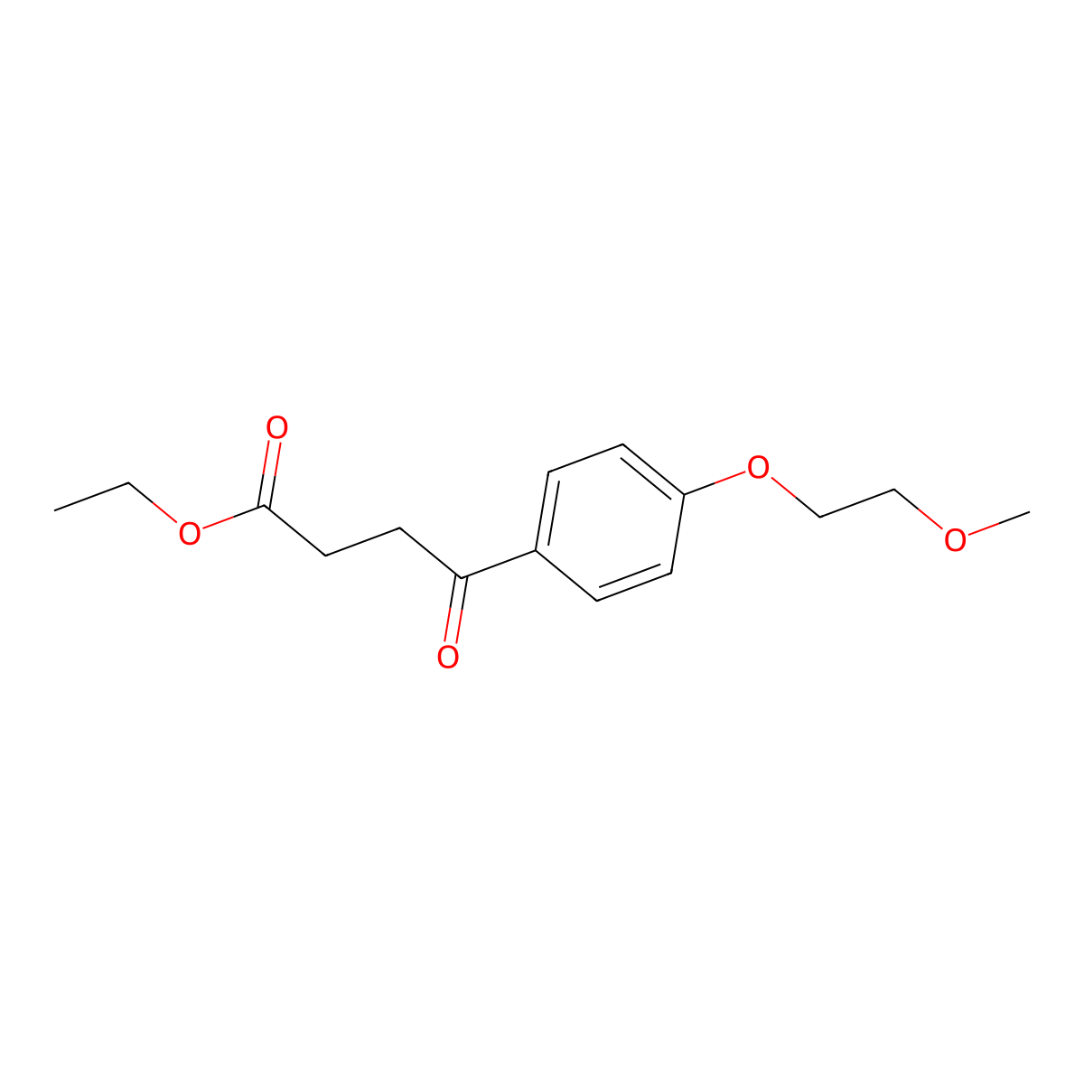 Ethyl 4-[4-(2-methoxyethoxy)phenyl]-4-oxobutyrate molecular structure, CAS 1049030-32-1