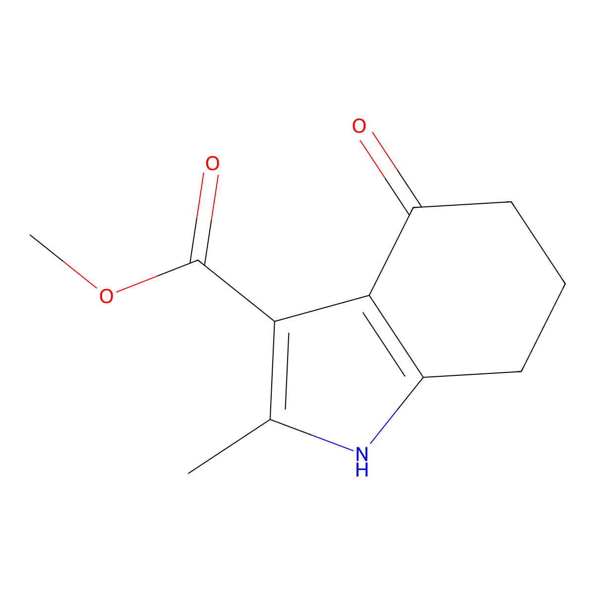 methyl 2-methyl-4-oxo-4,5,6,7-tetrahydro-1H-indole-3-carboxylate molecular structure, CAS 1049031-58-4