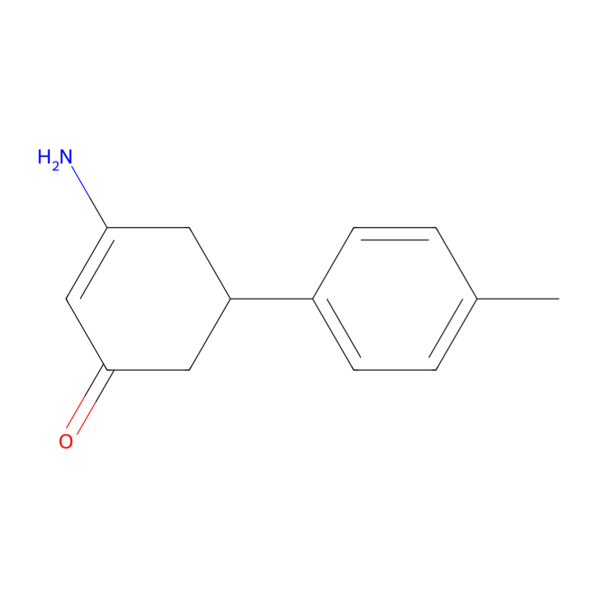 3-Amino-5-(4-methylphenyl)cyclohex-2-en-1-one molecular structure, CAS 1049031-96-0