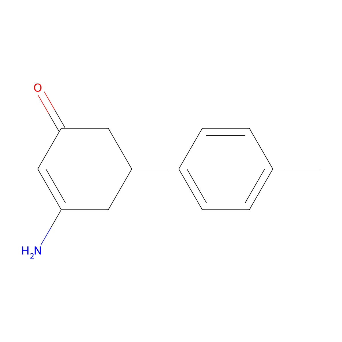 3-Amino-5-(4-methylphenyl)cyclohex-2-en-1-one molecular structure, CAS 1049031-96-0