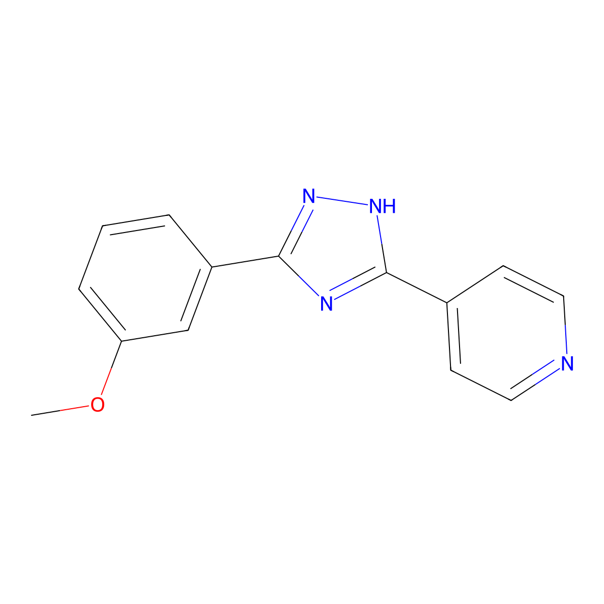 4-[3-(3-methoxyphenyl)-1H-1,2,4-triazol-5-yl]pyridine molecular structure, CAS 1049032-20-3