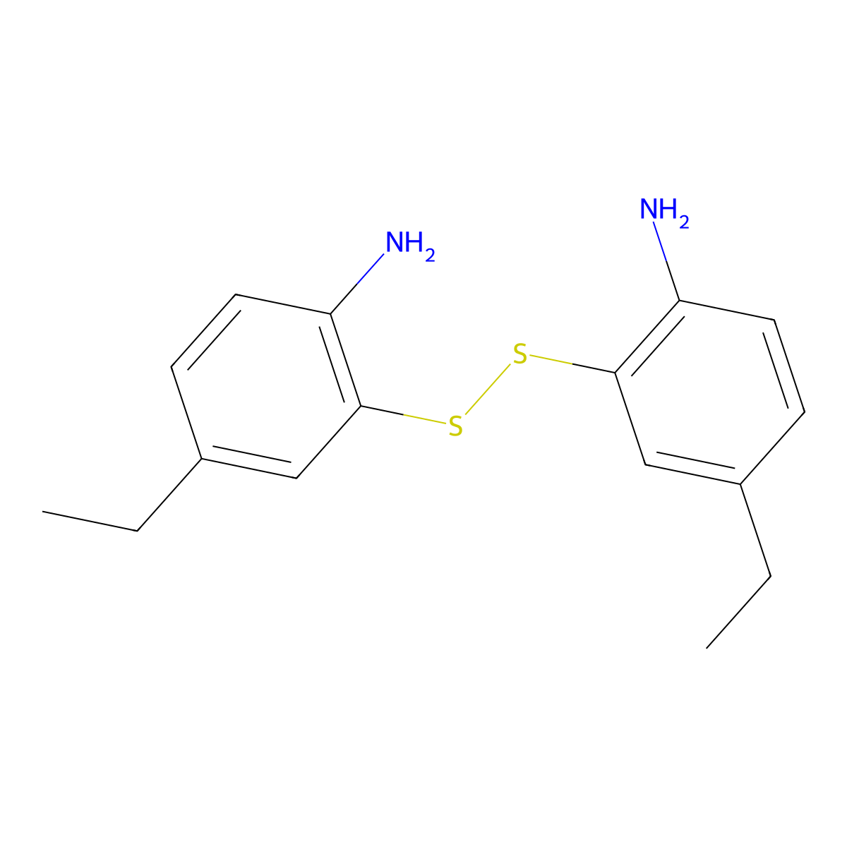 2-[(2-Amino-5-ethylphenyl)dithio]-4-ethylaniline molecular structure, CAS 1049032-33-8