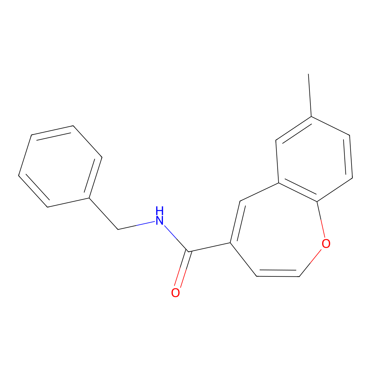 N-benzyl-7-methyl-1-benzoxepine-4-carboxamide molecular structure, CAS 1049035-79-1