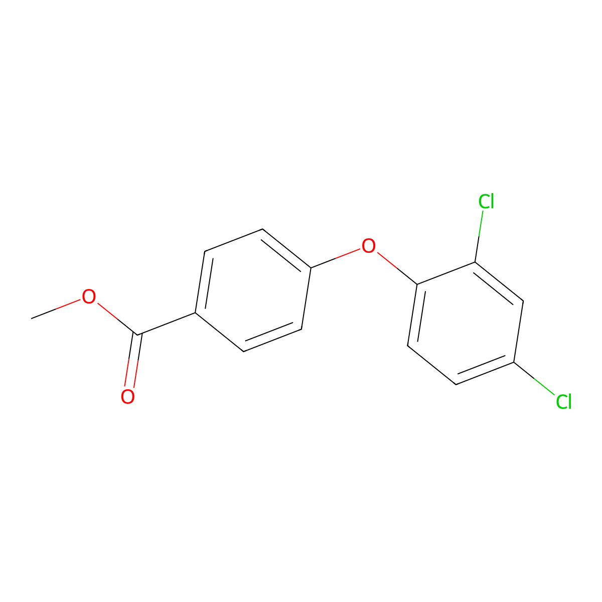 Methyl 4-(2,4-dichlorophenoxy)benzoate molecular structure, CAS 1049036-24-9