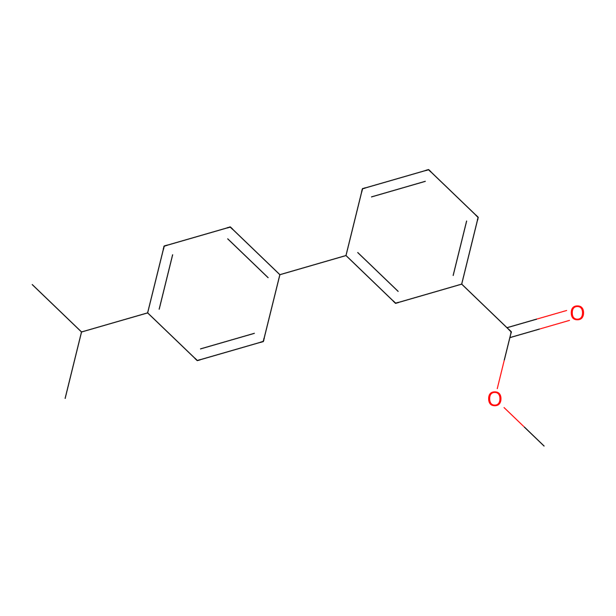 Methyl 4'-isopropyl-[1,1'-biphenyl]-3-carboxylate molecular structure, CAS 1049036-29-4