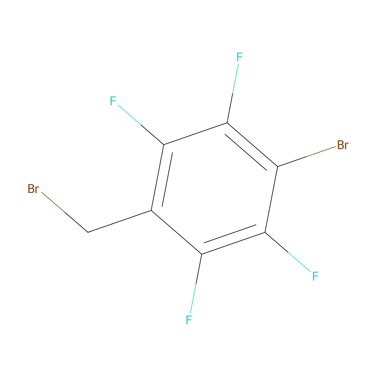 1-Bromo-4-(bromomethyl)-2,3,5,6-tetrafluorobenzene molecular structure, CAS 1049037-64-0