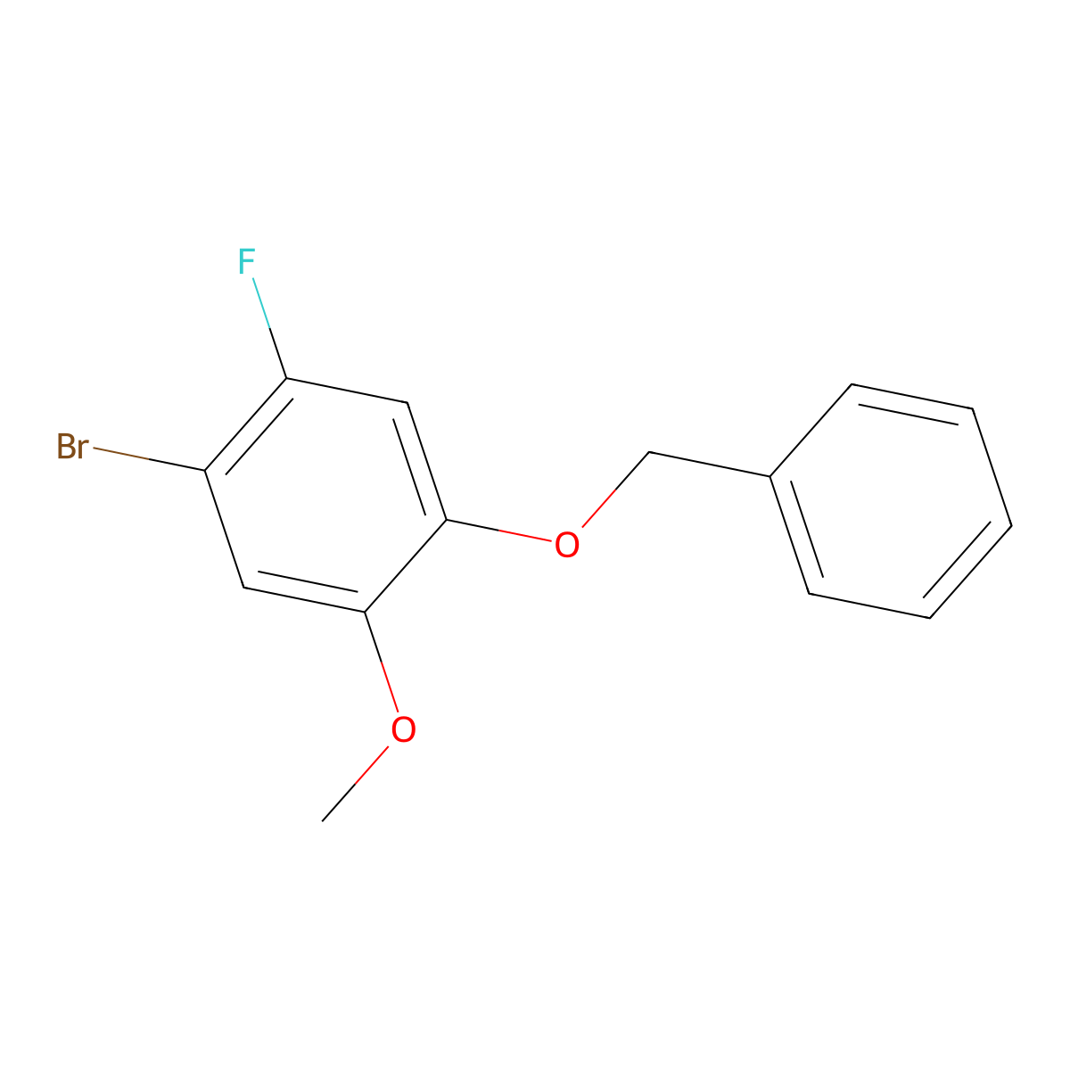 1-(Benzyloxy)-4-bromo-5-fluoro-2-methoxybenzene molecular structure, CAS 1049093-73-3