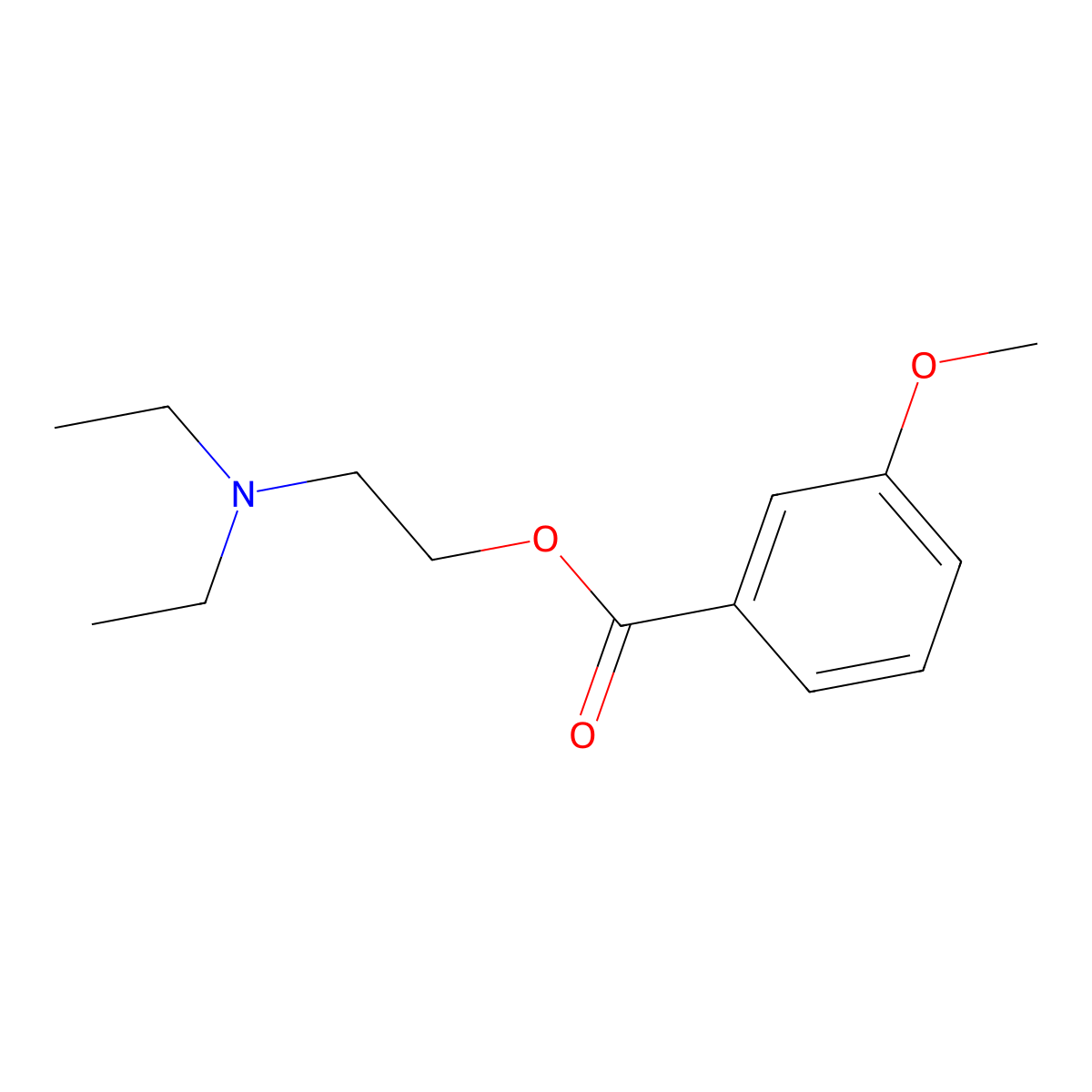 2-(Diethylamino)ethyl 3-methoxybenzoate molecular structure, CAS 10491-00-6
