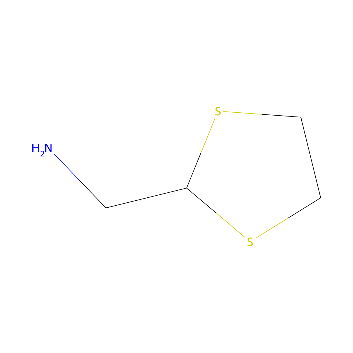 (1,3-Dithiolan-2-yl)methanamine molecular structure, CAS 104910-53-4