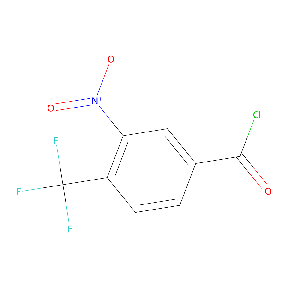 3-Nitro-4-(trifluoromethyl)benzoyl chloride molecular structure, CAS 1049103-00-5