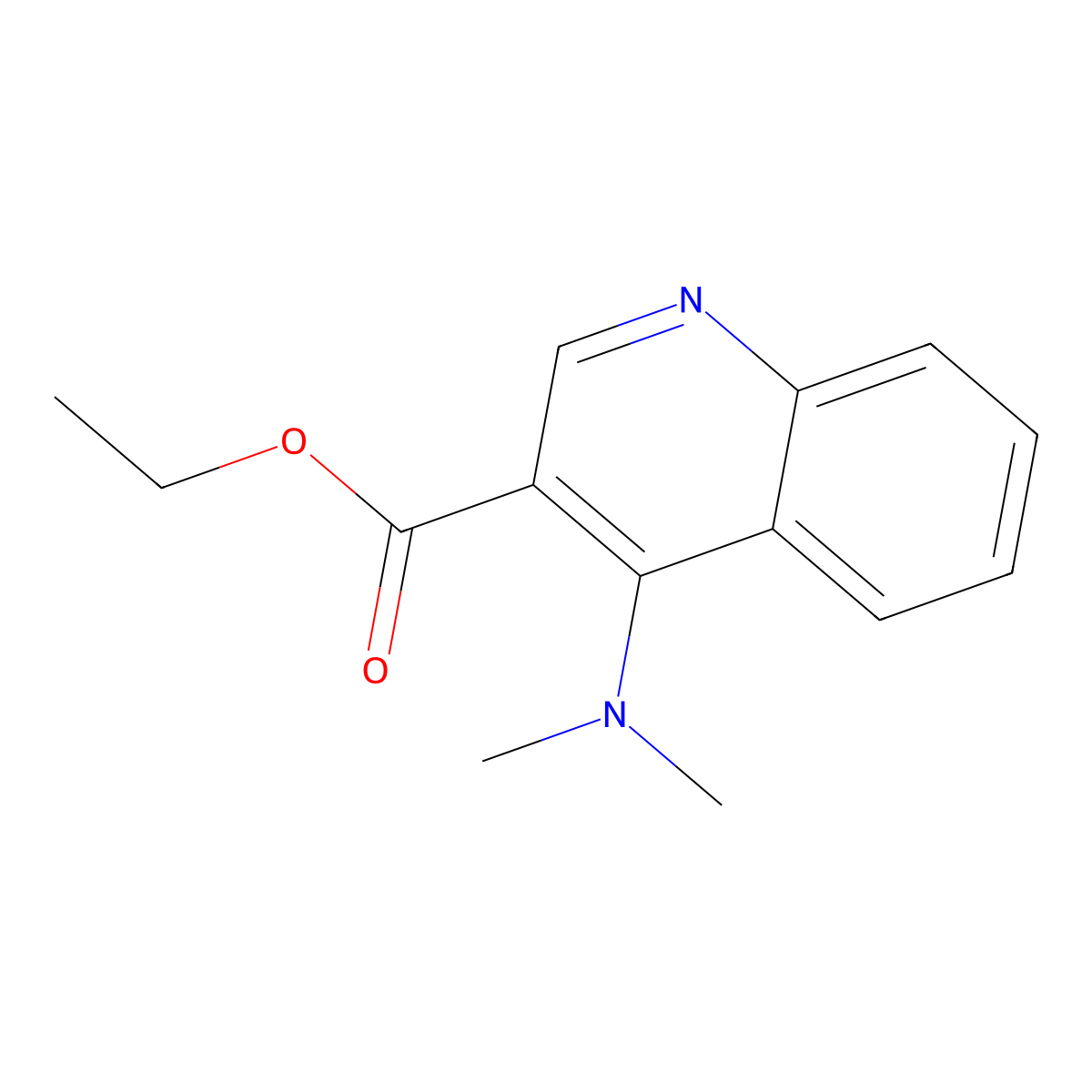 Ethyl 4-(dimethylamino)quinoline-3-carboxylate molecular structure, CAS 1049114-68-2