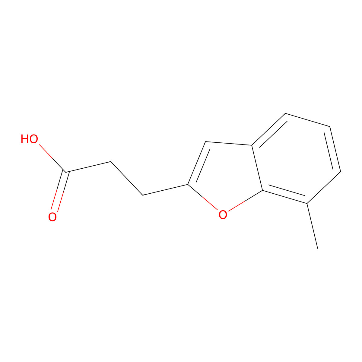 3-(7-Methyl-1-benzofuran-2-yl)propanoic acid molecular structure, CAS 1049114-92-2