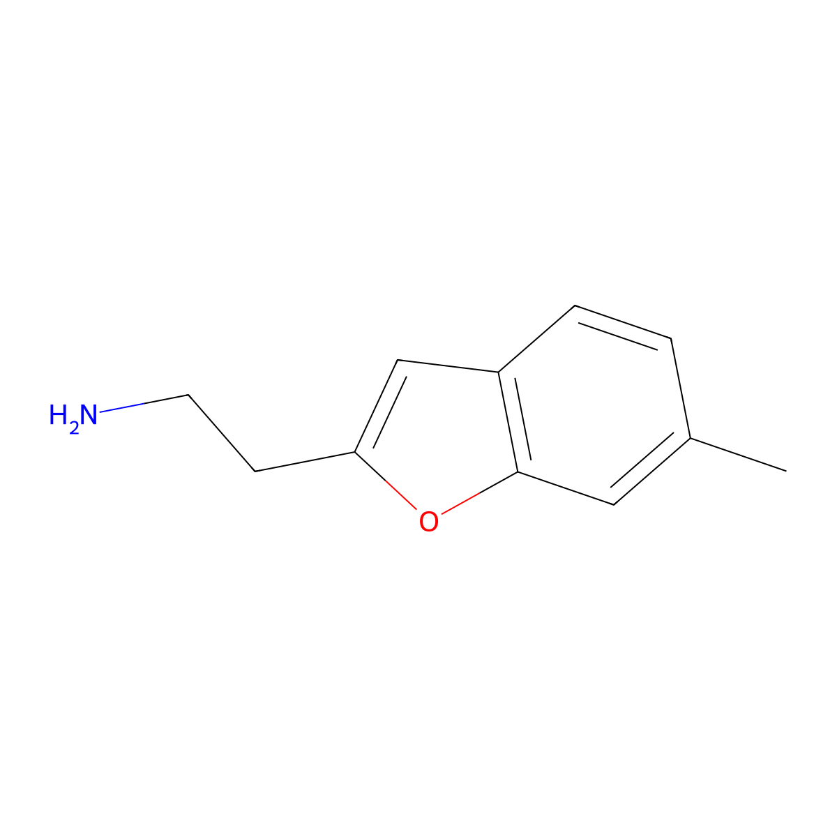 2-(6-Methyl-1-benzofuran-2-YL)ethan-1-amine molecular structure, CAS 1049115-12-9