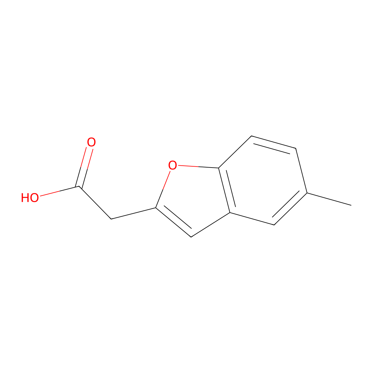 2-(5-Methyl-1-benzofuran-2-yl)acetic acid molecular structure, CAS 1049115-15-2