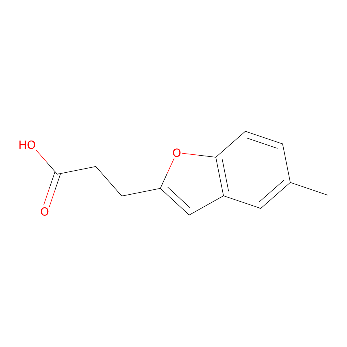 3-(5-Methyl-1-benzofuran-2-yl)propanoic acid molecular structure, CAS 1049115-27-6