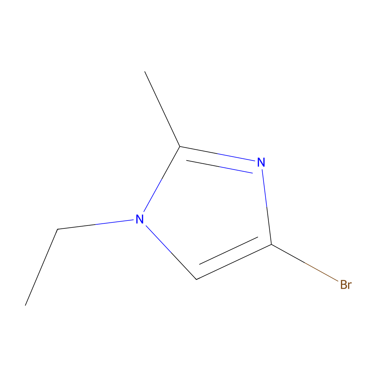 4-Bromo-1-ethyl-2-methyl-1H-imidazole molecular structure, CAS 1049117-83-0
