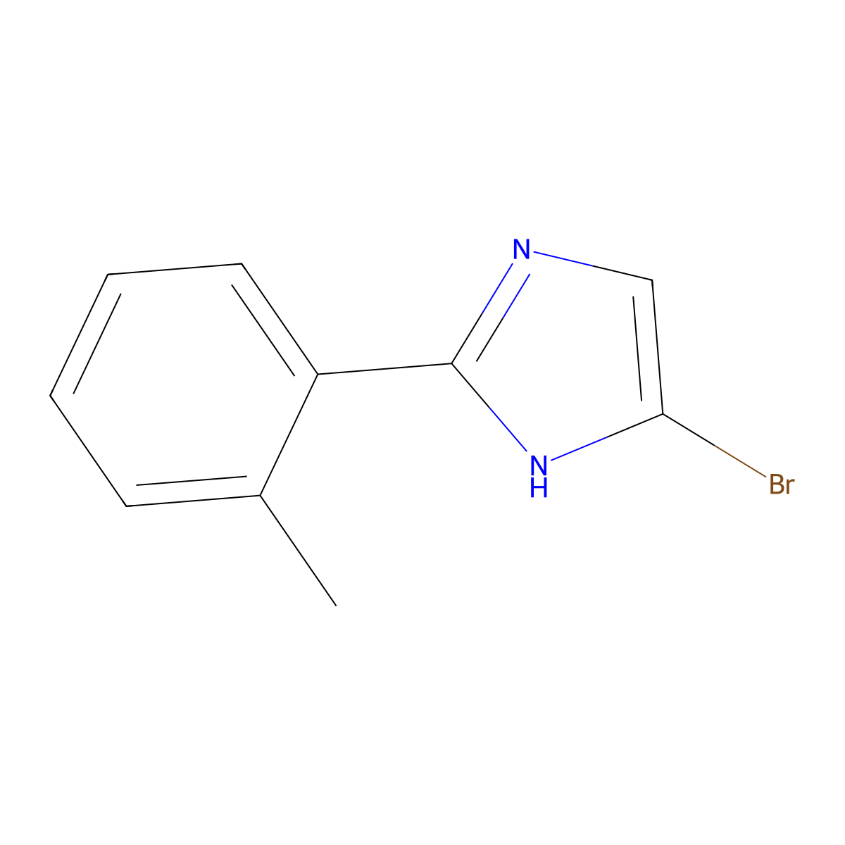 4-Bromo-2-(o-tolyl)-1H-imidazole molecular structure, CAS 1049117-87-4