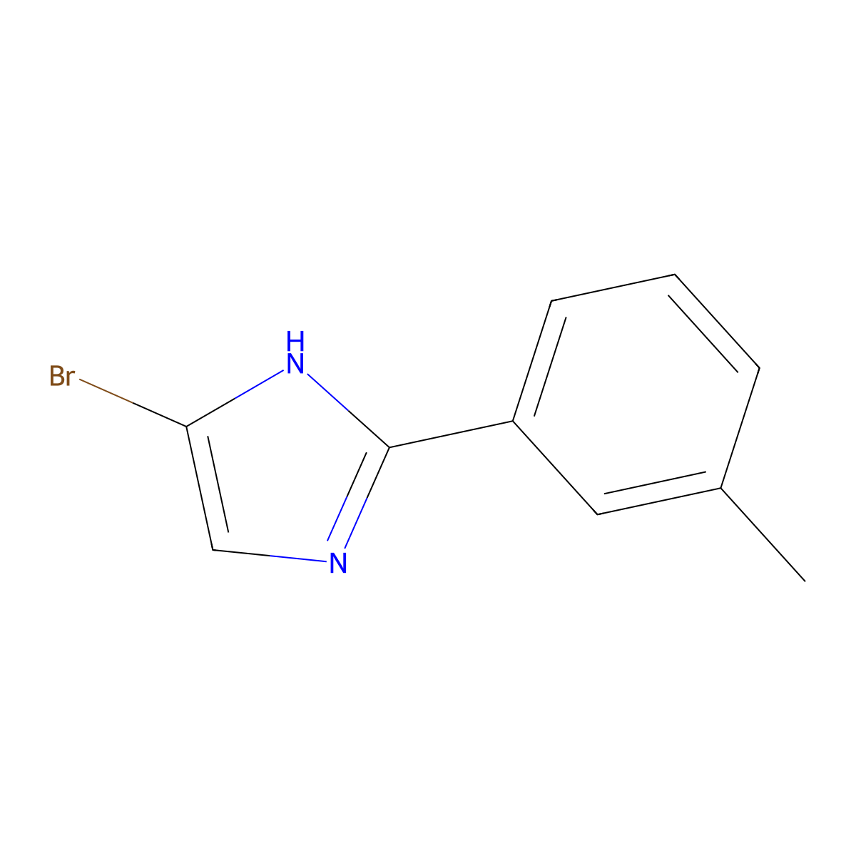 4-bromo-2-(m-tolyl)-1H-imidazole molecular structure, CAS 1049117-99-8