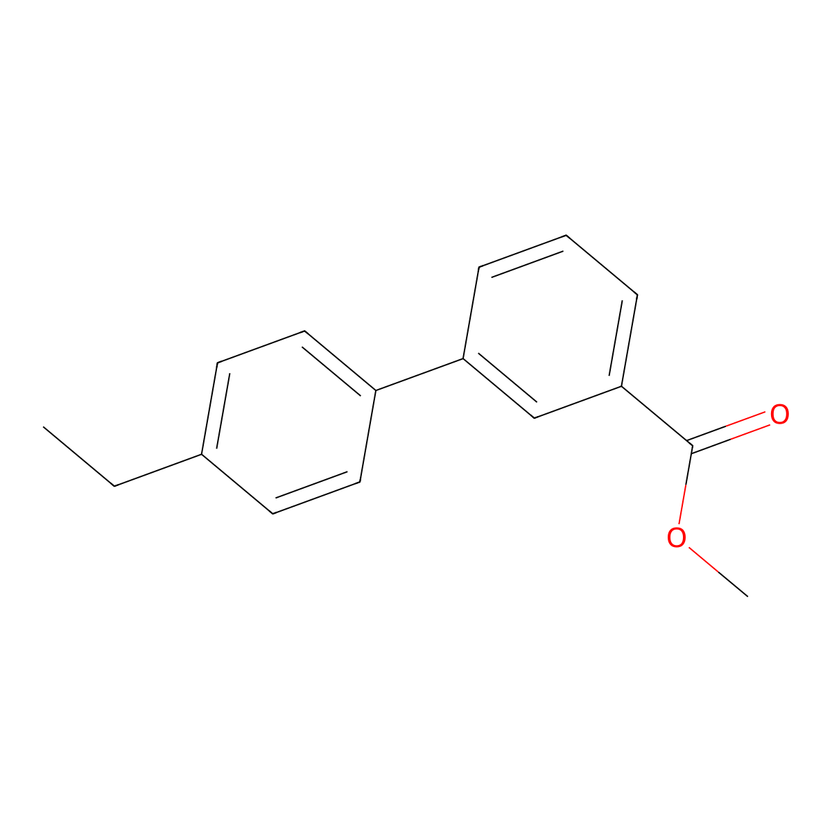 Methyl 3-(4-ethylphenyl)benzoate molecular structure, CAS 1049118-09-3
