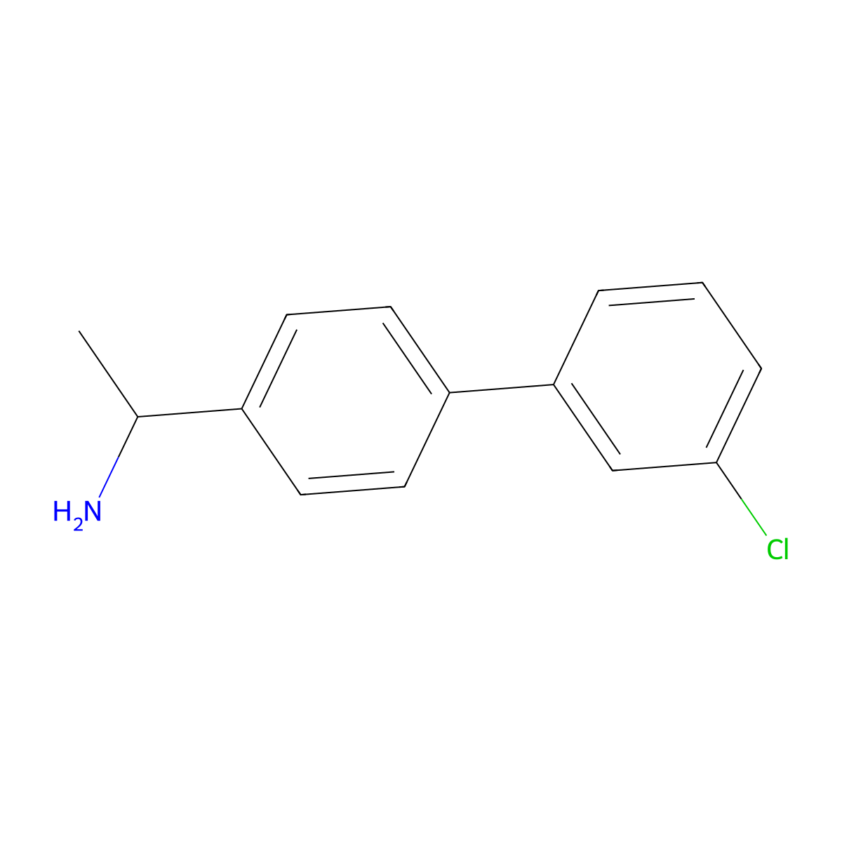 1-(3'-Chloro-biphenyl-4-yl)-ethylamine molecular structure, CAS 1049118-63-9