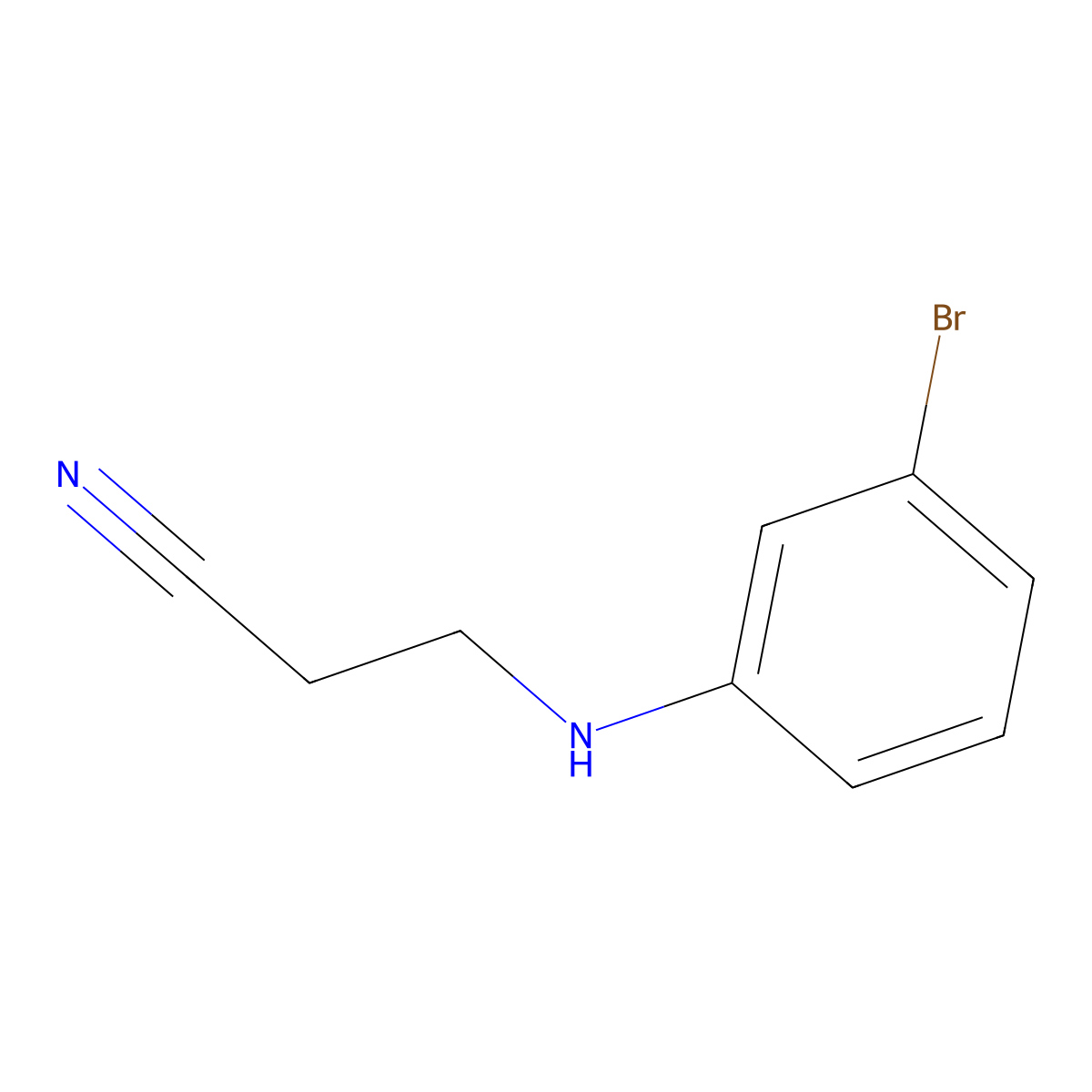3-[(3-Bromophenyl)amino]propanenitrile molecular structure, CAS 1049118-66-2