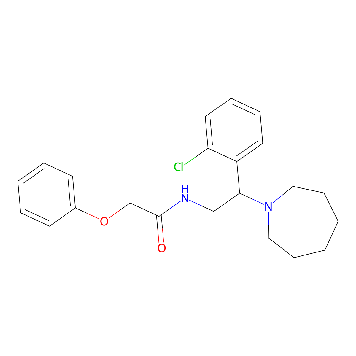 N-[2-(azepan-1-yl)-2-(2-chlorophenyl)ethyl]-2-phenoxyacetamide molecular structure, CAS 1049119-34-7
