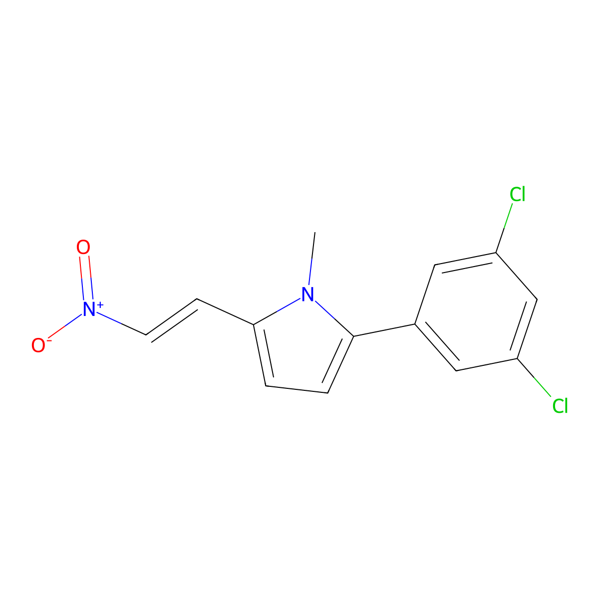 2-(3,5-Dichlorophenyl)-1-methyl-5-(2-nitroethenyl)-1H-pyrrole molecular structure, CAS 1049119-93-8