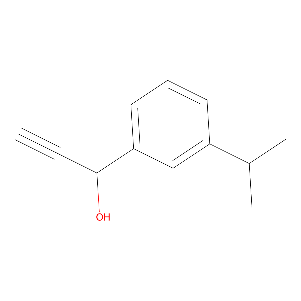 Benzyl alcohol, alpha-ethynyl-m-isopropyl-(6CI) molecular structure, CAS 104912-28-9