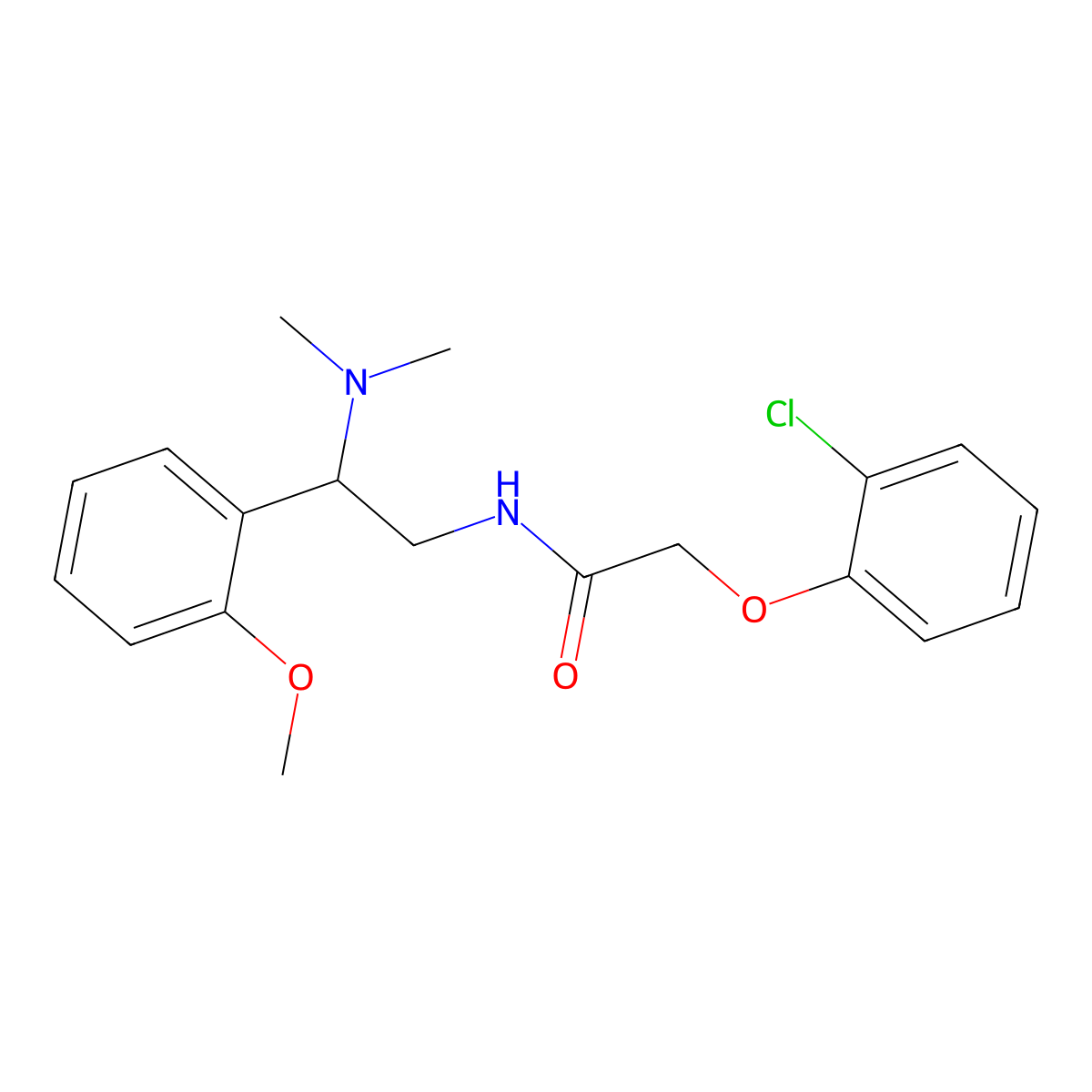 2-(2-chlorophenoxy)-N-[2-(dimethylamino)-2-(2-methoxyphenyl)ethyl]acetamide molecular structure, CAS 1049120-40-2