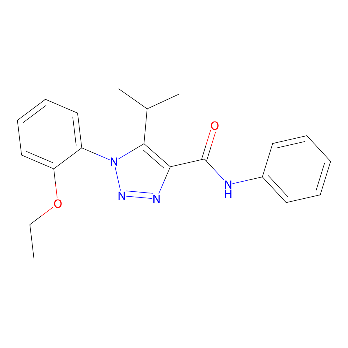 1-(2-ethoxyphenyl)-5-isopropyl-N-phenyl-1H-1,2,3-triazole-4-carboxamide molecular structure, CAS 1049120-70-8