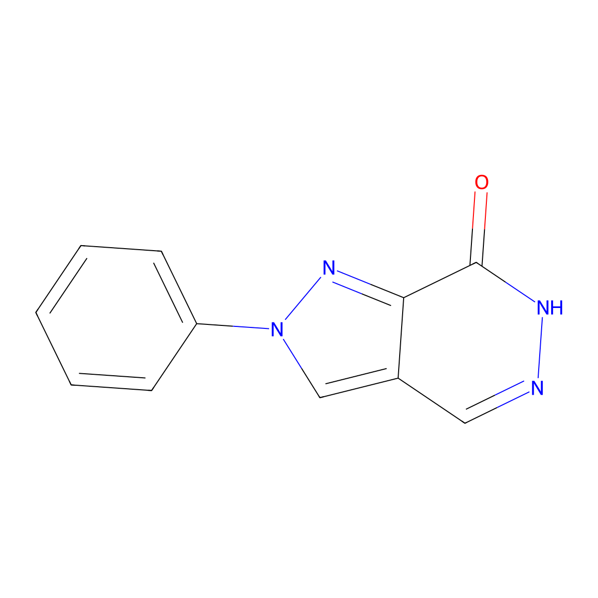 2-phenyl-2H,6H,7H-pyrazolo(3,4-d)pyridazin-7-one molecular structure, CAS 1049120-92-4