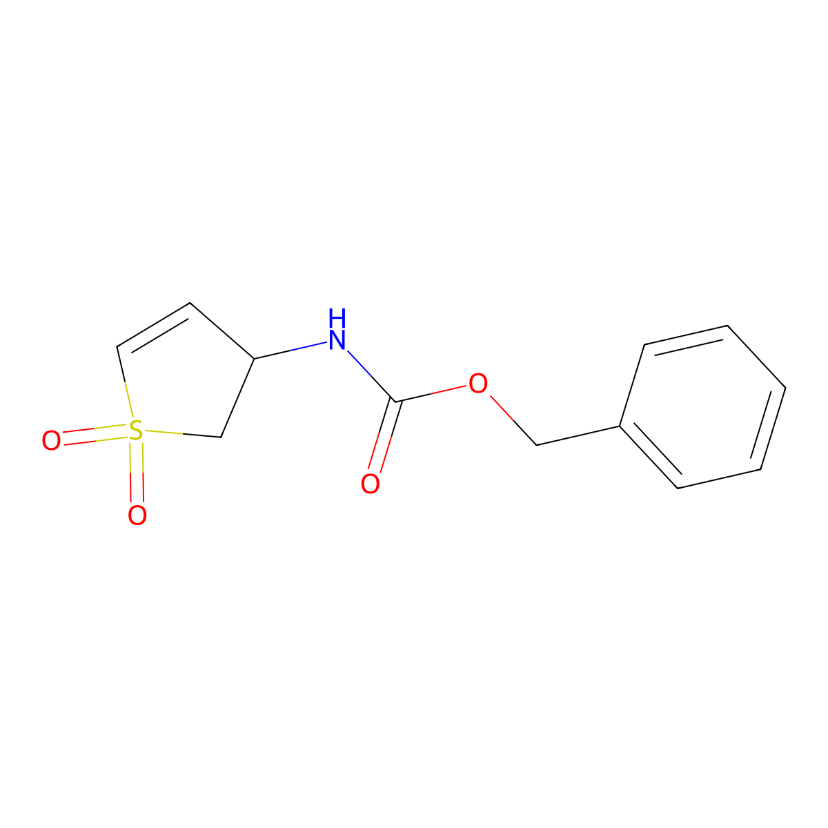 benzyl N-(1,1-dioxo-2,3-dihydro-1lambda6-thiophen-3-yl)carbamate molecular structure, CAS 1049122-00-0