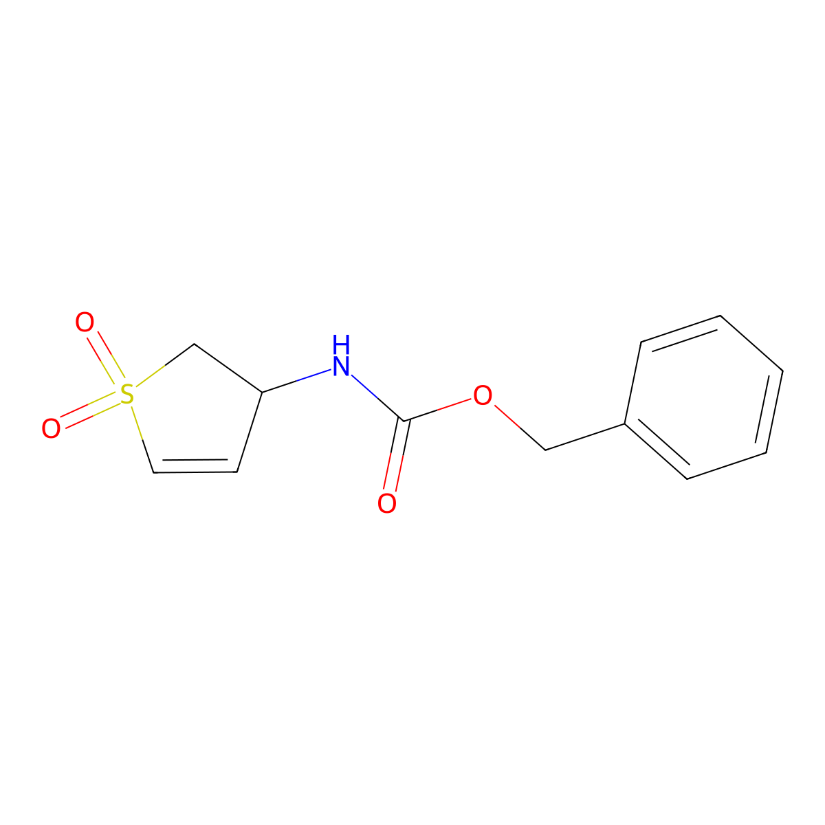 benzyl N-(1,1-dioxo-2,3-dihydro-1lambda6-thiophen-3-yl)carbamate molecular structure, CAS 1049122-00-0