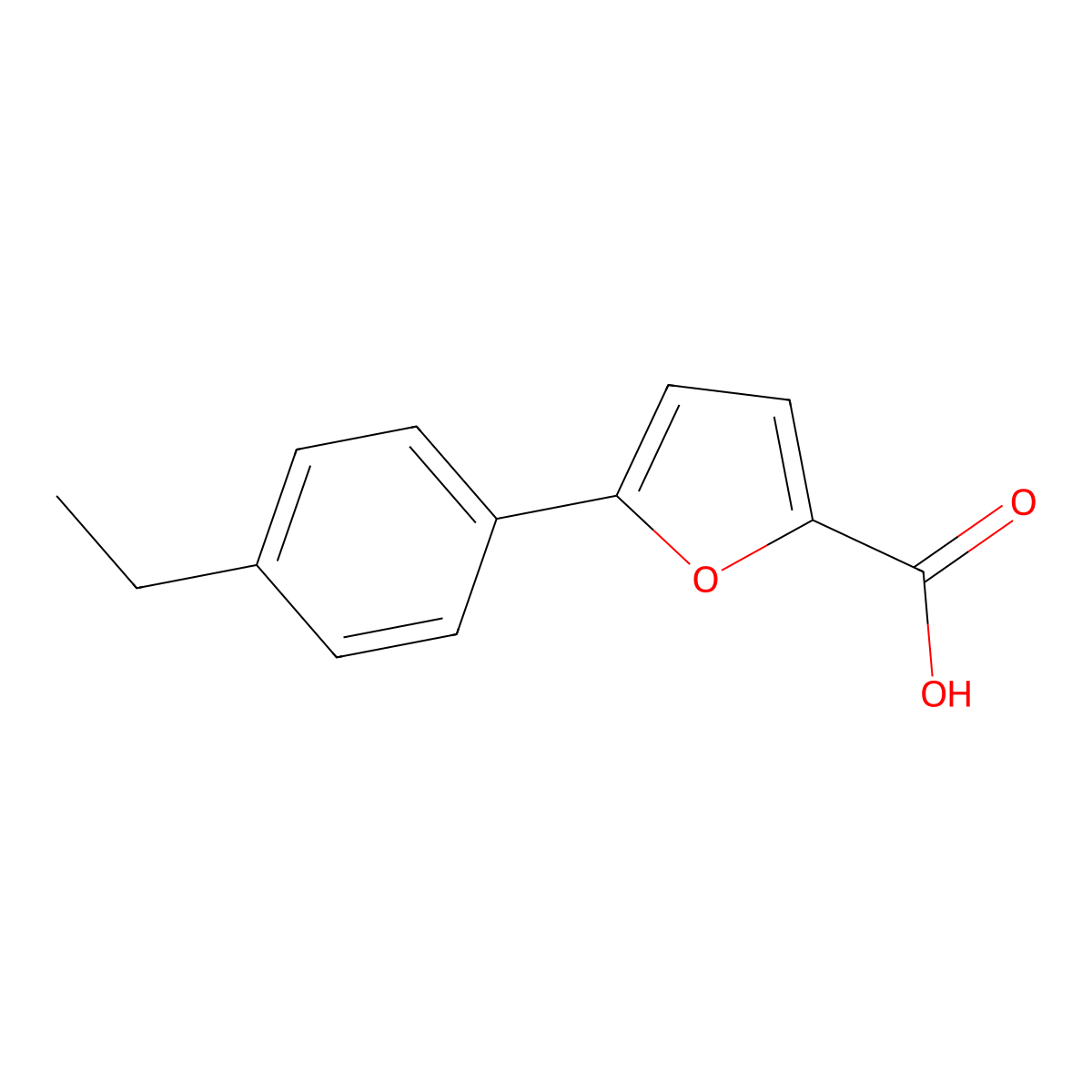 5-(4-Ethylphenyl)furan-2-carboxylic acid molecular structure, CAS 1049122-13-5