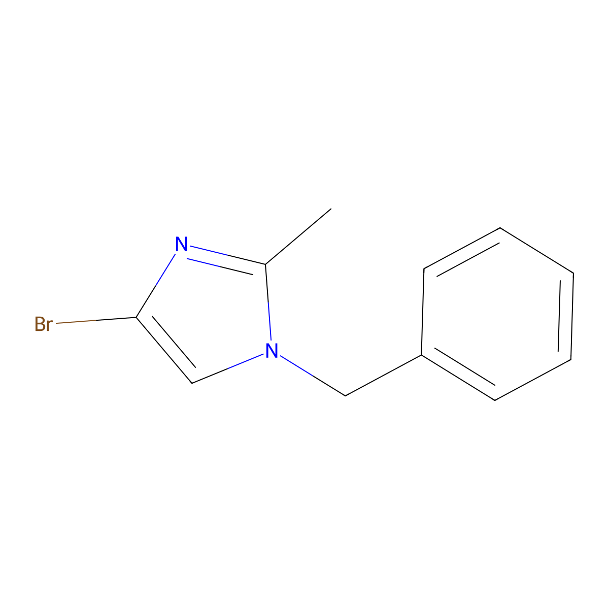 1-Benzyl-4-bromo-2-methylimidazole molecular structure, CAS 1049126-56-8