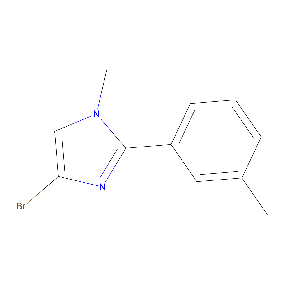 4-Bromo-1-methyl-2-(m-tolyl)-1h-imidazole molecular structure, CAS 1049126-72-8