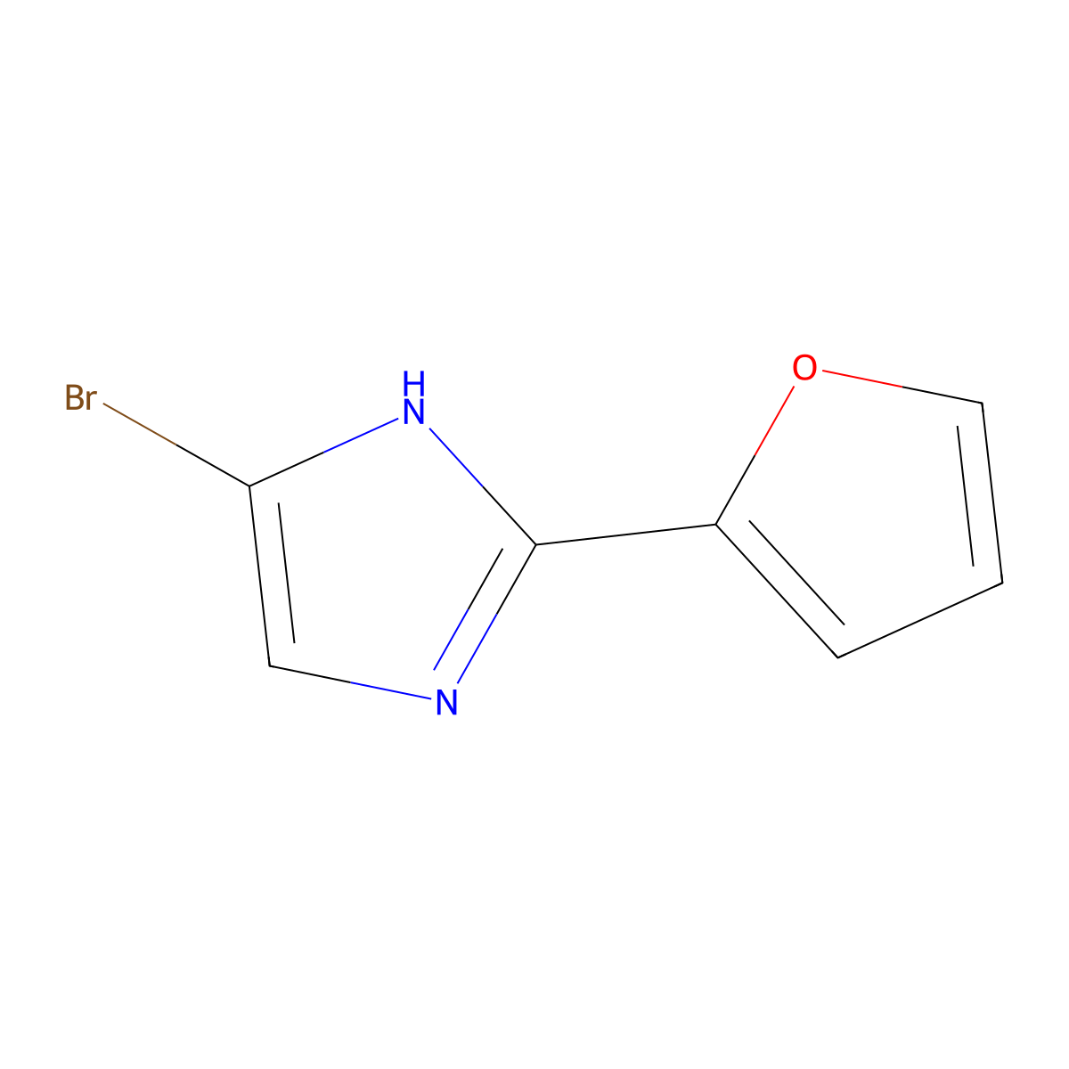4-Bromo-2-(furan-2-YL)-1H-imidazole molecular structure, CAS 1049126-75-1