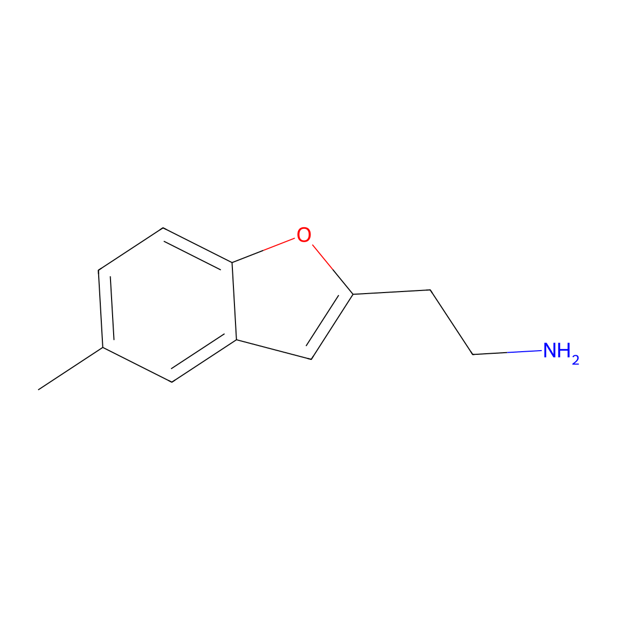 2-(5-Methyl-1-benzofuran-2-YL)ethan-1-amine molecular structure, CAS 1049128-33-7