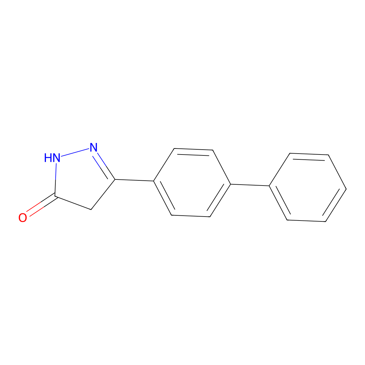 3-(4-Phenylphenyl)-4,5-dihydro-1H-pyrazol-5-one molecular structure, CAS 1049128-39-3