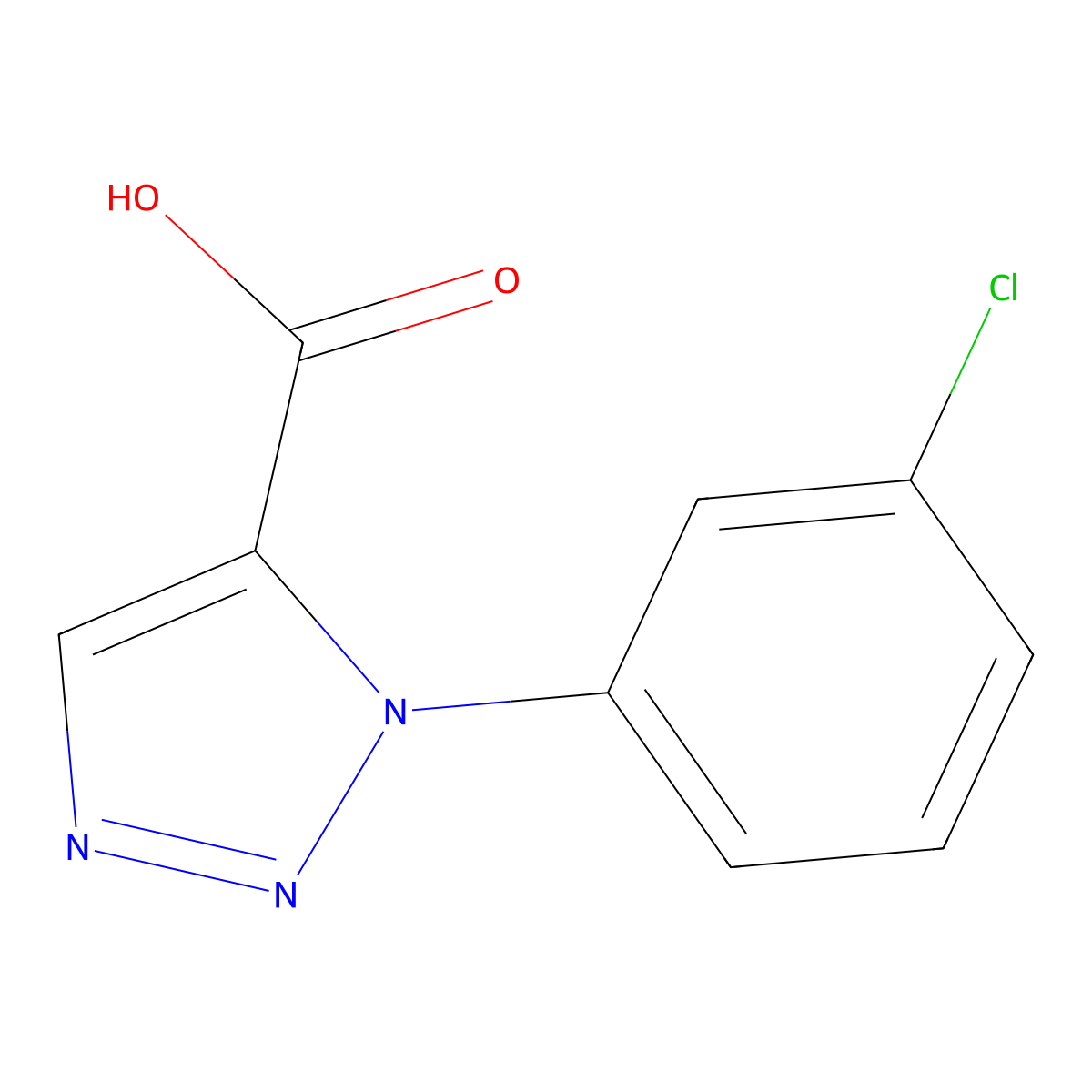 1-(3-Chlorophenyl)-1H-1,2,3-triazole-5-carboxylic acid molecular structure, CAS 1049130-00-8