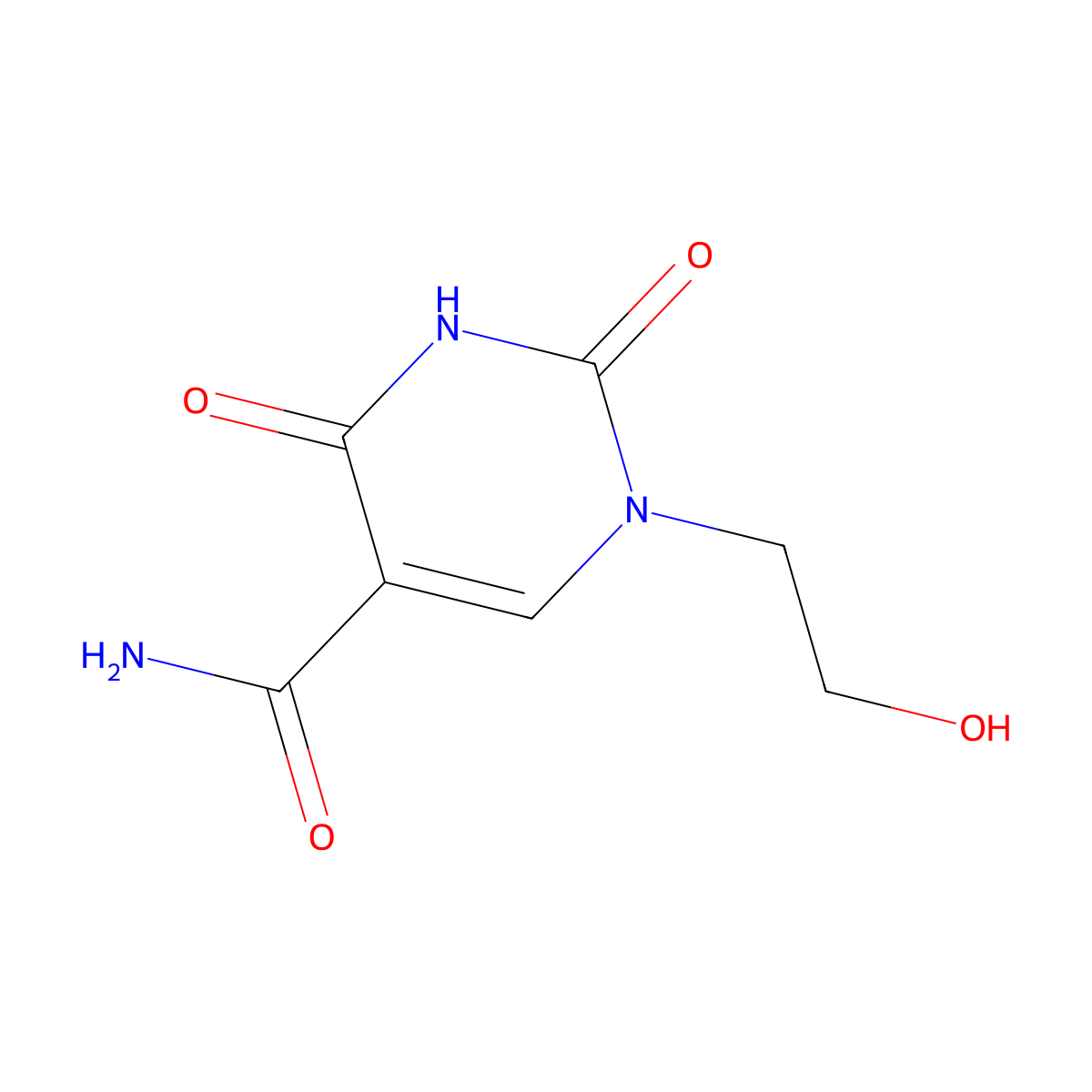 1-(2-Hydroxyethyl)-2,4-dioxo-1,2,3,4-tetrahydropyrimidine-5-carboxamide molecular structure, CAS 1049130-55-3