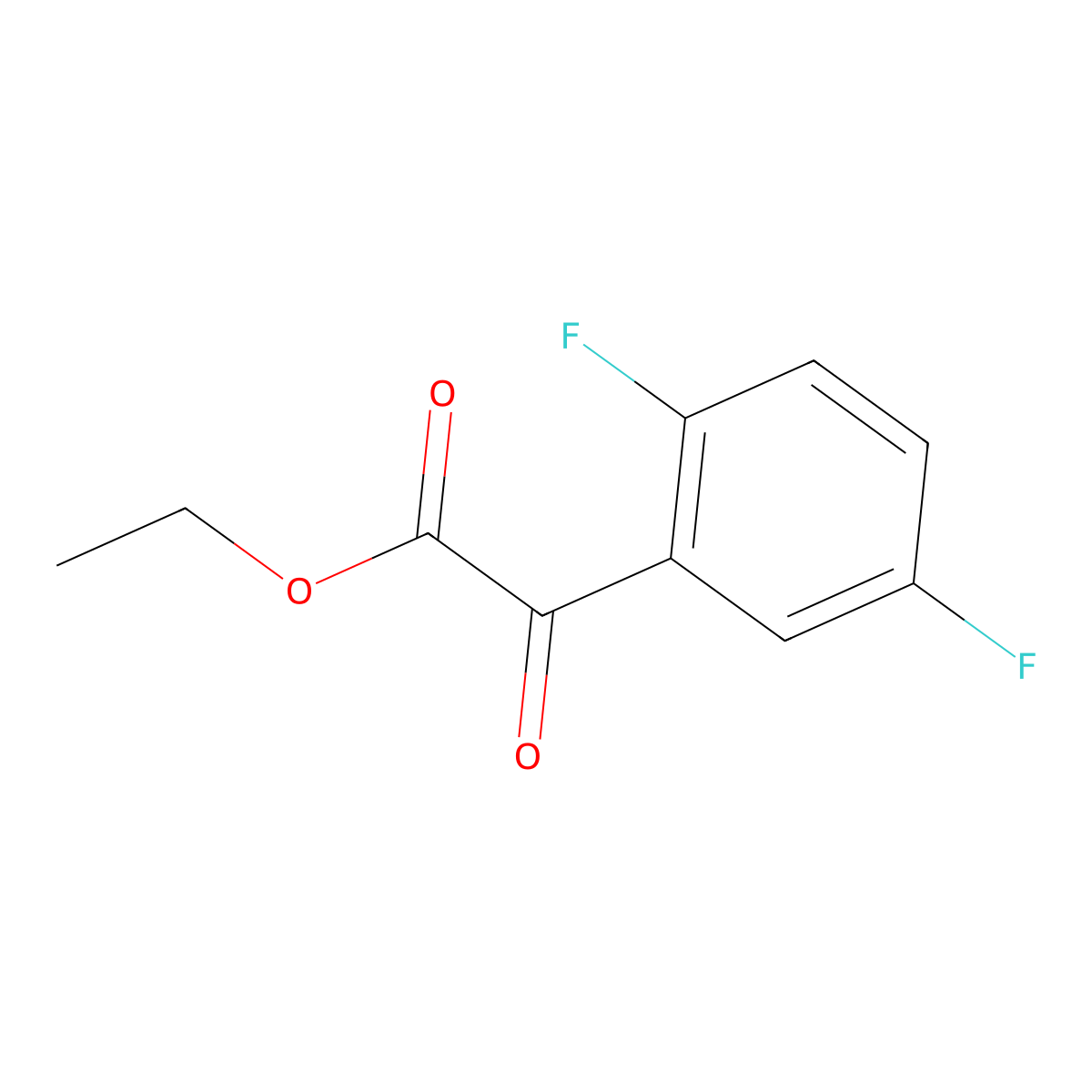Ethyl 2,5-difluorobenzoylformate molecular structure, CAS 1049131-01-2